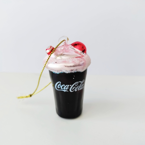 Glass Coca Cola "Cherry Coke Float" Holiday Ornament 2.4" - Picture 9 of 9